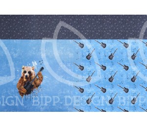 Jersey - Bär mit Gitarre Panel 